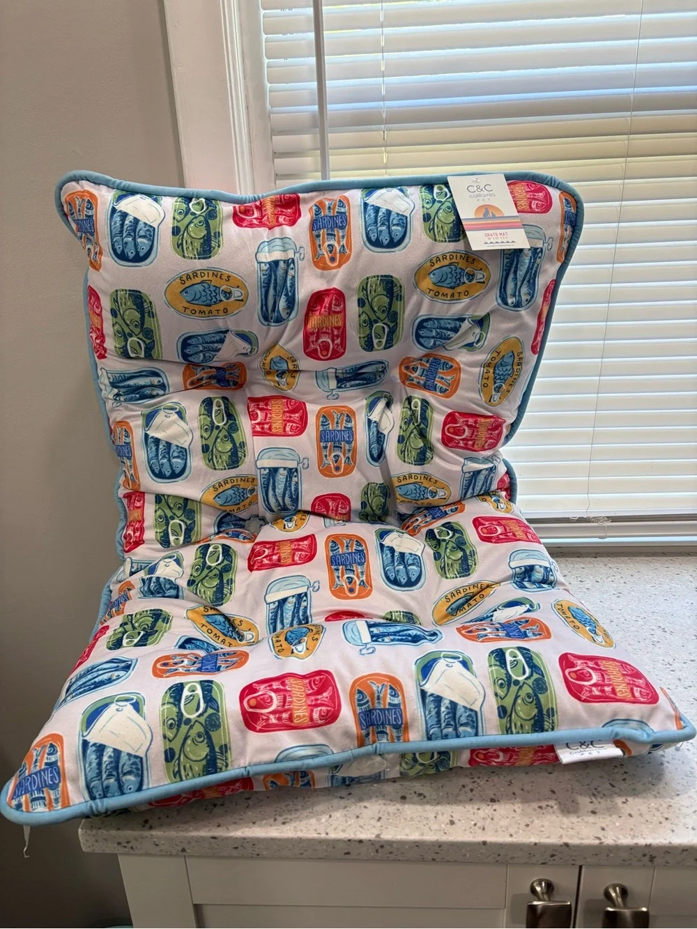 NWT C&C California Colorful Sardine Can Dog Crate Mat